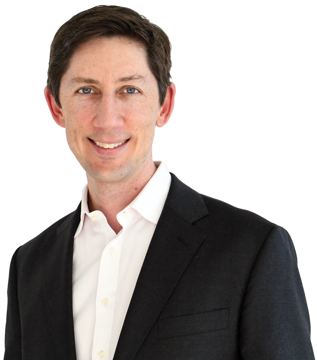 Professional headshot of a senior structural engineer in a dark blazer, an expert witness for Pack Engineering.